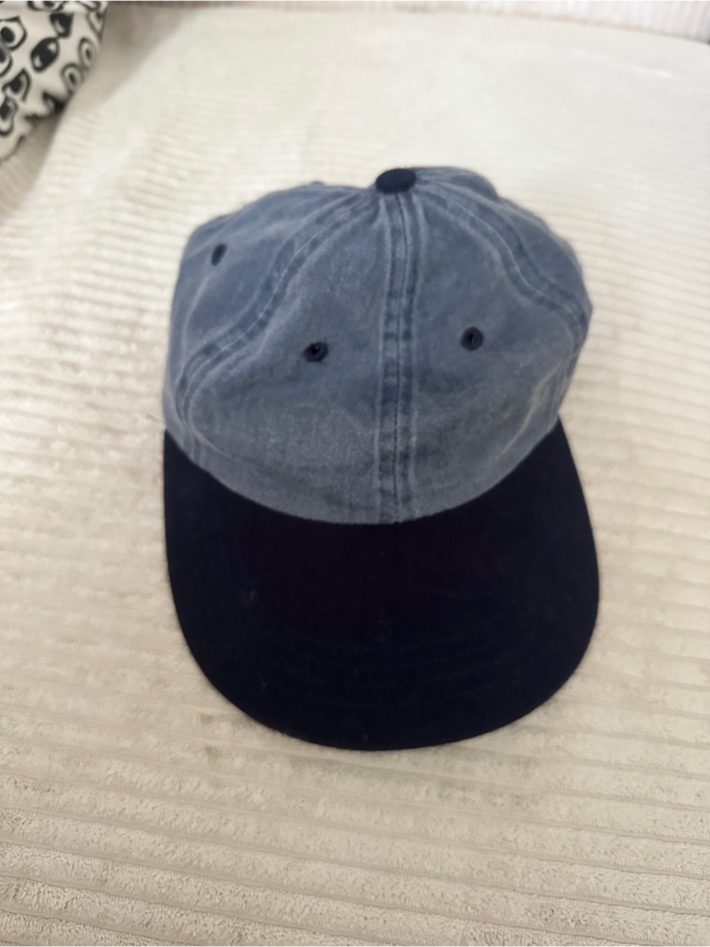Nissin Two-Tone Denim 6 Panel Baseball Cap